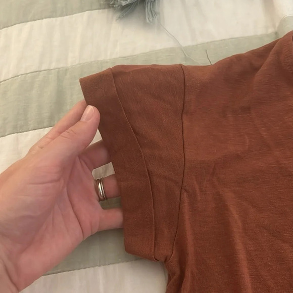 American Eagle crop tie top rust color size S - Picture 5 of 8
